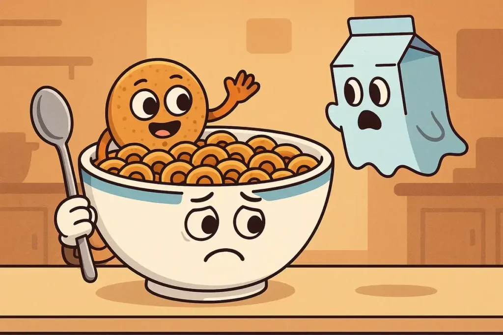 I had a crush on cereal until it ghosted me with no milk left.