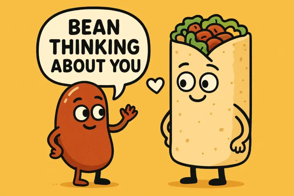 Bean and burrito characters