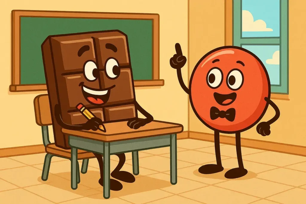 bar learning in class with a smartie friend