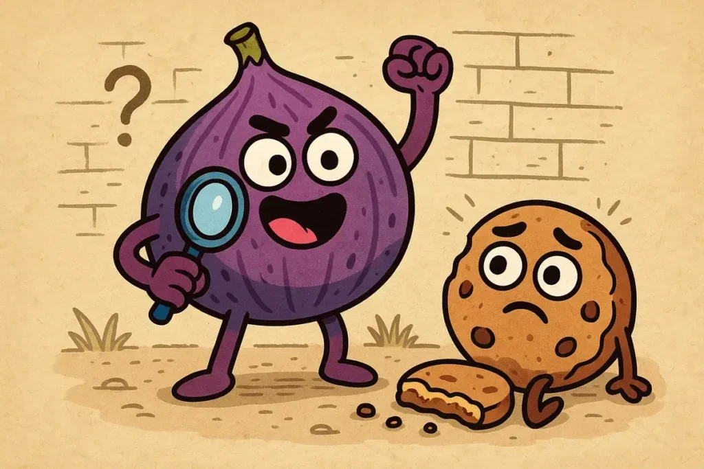 fig detective solving cookie case with funny figt puns