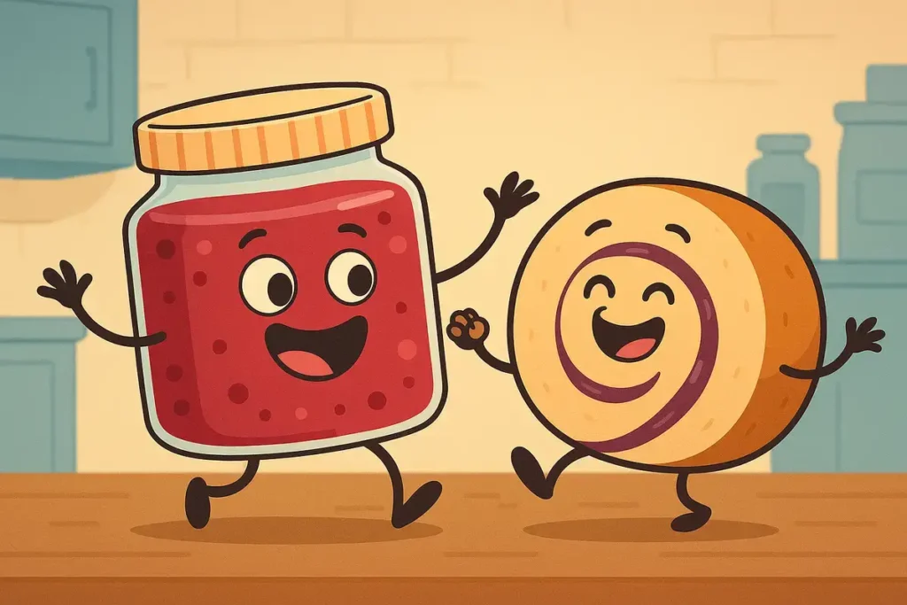 jam jar and jelly roll dancing together