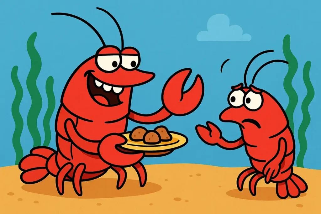 lobster not sharing food