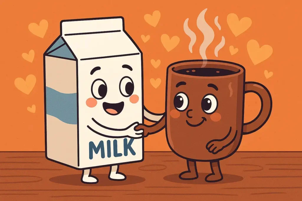 The milk was flirting with coffee and now they’re in a steamy relationship.