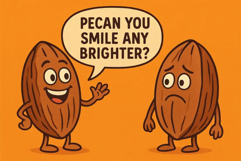 pecans with funny expressions