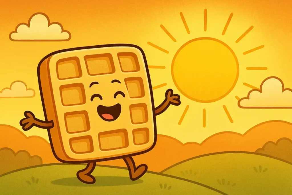Sweet Breakfast Puns with Waffles