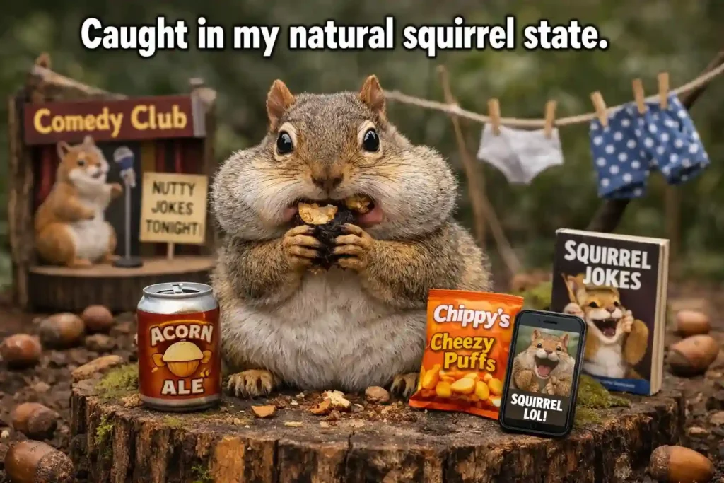 Funny Squirrel Puns Captions