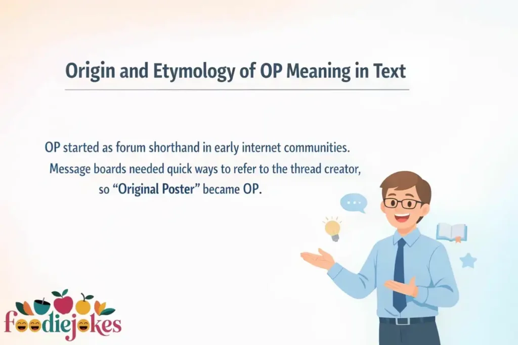 Origin and Etymology of OP Meaning in Text
